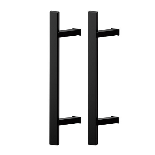 Ручки скобы WALA QA45RX 1000/800.45 (комплект) труба 40*20 черный матовый - Фото №1