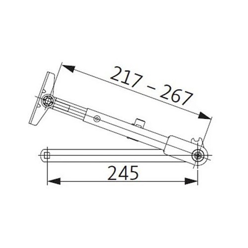 Дотягувач GU ОТS 536 STD HO з фіксацією до 150кг Чорний - Фото №3