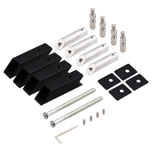 Ручки скоби ABARO Sydney 45° L:1200 X:1000 W:40*20mm BM чорний мат. (комплект) - Фото №11