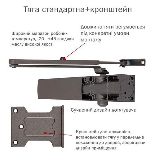 Доводчик RYOBI D-1200P (U) BC UNIV до 80кг Бронза Металлик - Фото №3