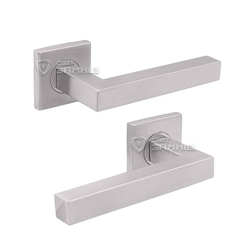 Ручки на розеті SHERLOCK SH 2033 нержавіюча сталь матова - Фото №1