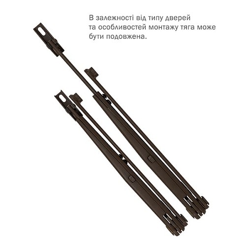 Тяга ABLOY DC191 стандартная с фиксацией Коричневый - Фото №4