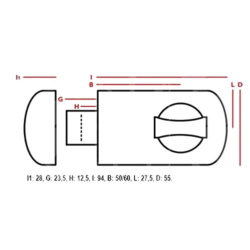 Замок накладной JANIA ZN 50-60 (Z255) (BS50-60мм) графит - Фото №3