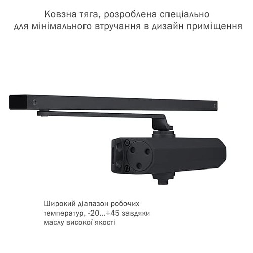 Доводчик RYOBI D-2050T BC SLD до 60кг FIRE Серый Антрацит - Фото №5