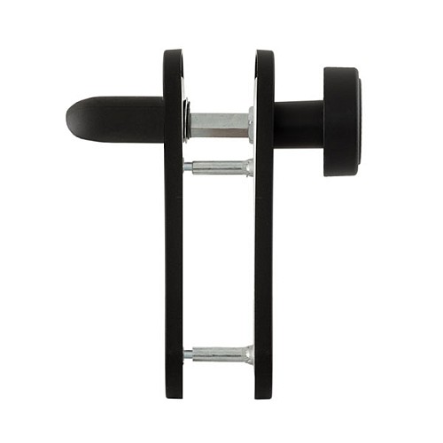 Ручки протипожежні на планці ISEO 032405 72мм фіксована-нажимна чорний - Фото №4