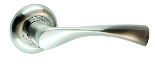 Ручки на розетте KEDR R10.023-AL SN/CP сатин/хром - Фото №2