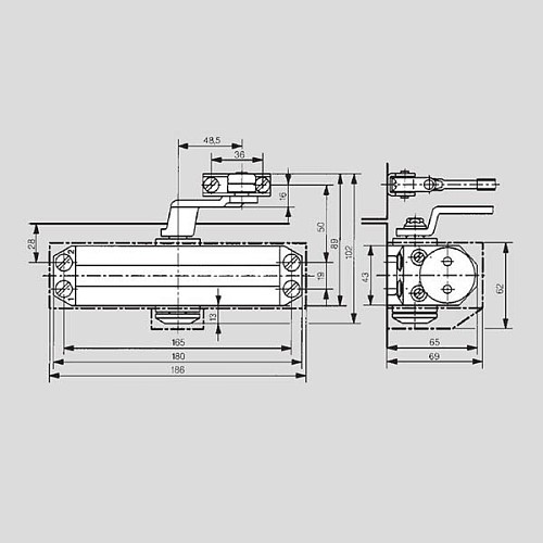 Дотягувач DORMA TS77 EN2 стандартна тяга до 40кг Сірий - Фото №8
