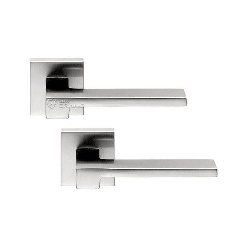 Ручки на розетте COLOMBO Zelda MM11 (MM29/FF29BZG-MM13/FF23) матовый хром - Фото №1