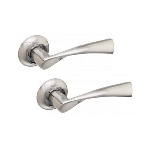 Ручки на розеті KEDR R07.023-AL SN/CP сатин/хром - Фото №1