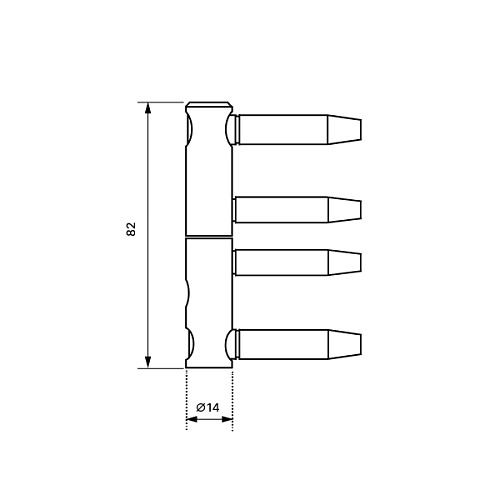 Завіс AGB 3D D-14 мм штиревий золото - Фото №2