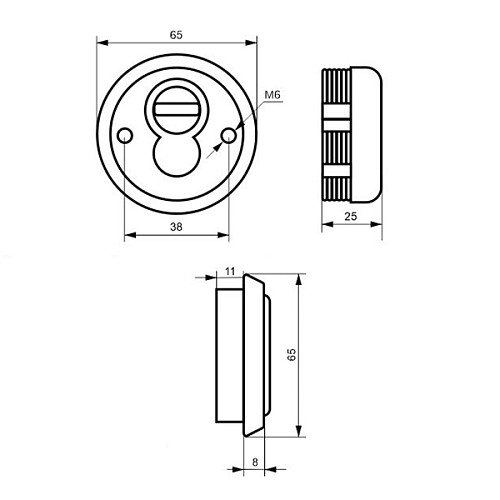 Протектор DISEC MONOLITO MILANO KRIPTON BKS260 25мм хром матовый - Фото №6