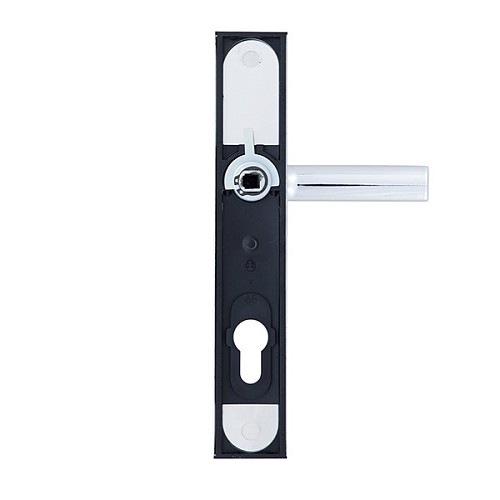 Ручки на планці з протектором ROSTEX R1 R 85мм (38-55мм) фіксована-нажимна хром полірований - Фото №3