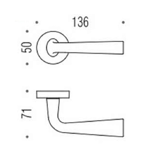 Ручки на розетте COLOMBO Tenger MG11 (CD49BZGG-CD43G) матовый хром - Фото №3