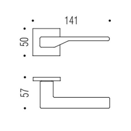 Ручки на розетте COLOMBO Dea FF21 (FF29BZG-FF23) матовый хром - Фото №3