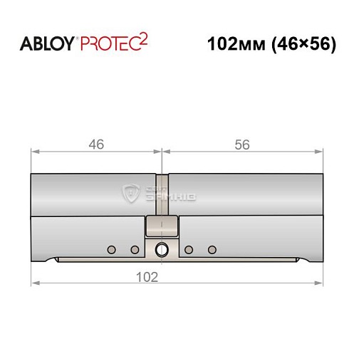 Цилиндр ABLOY Protec2 102 (46*56) хром полированный - Фото №4