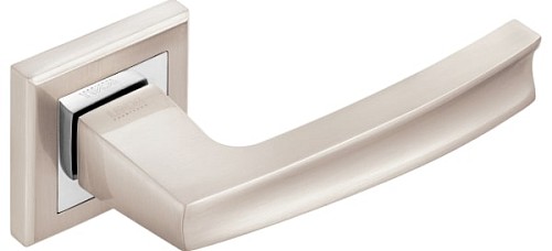 Ручки на розетте MVM/Linde A-1355 (T7-E8) SN/CP матовый никель / полированный хром - Фото №2