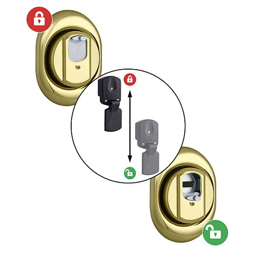Протектор магнітний DISEC 4GN2MB 25 мм латунь PVD - Фото №9