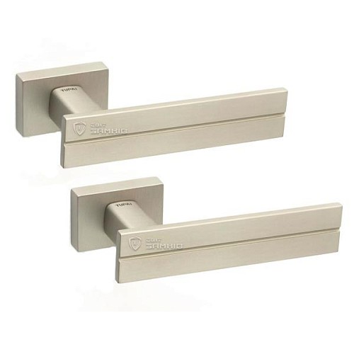 Ручки на розеті TUPAI Lina 1 2736 RT (3045-1999) нікель матовий - Фото №1