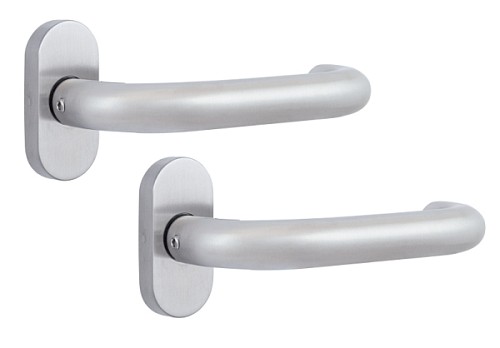 Ручки на розеті ROSTEX Albacete ES32 нержавіюча сталь матова - Фото №1