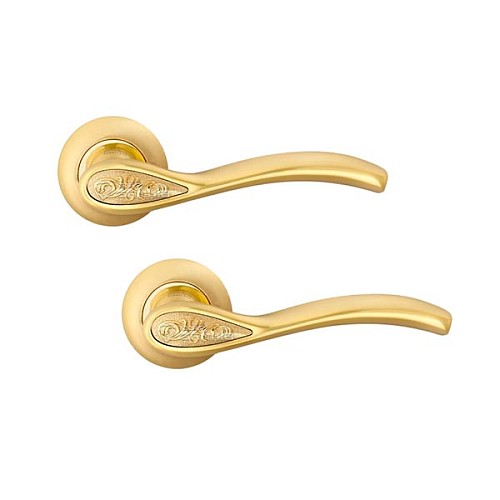 Ручки на розетте MVM Z-1313 (T3-E9) PB/SB полированная латунь / матовая латунь - Фото №1