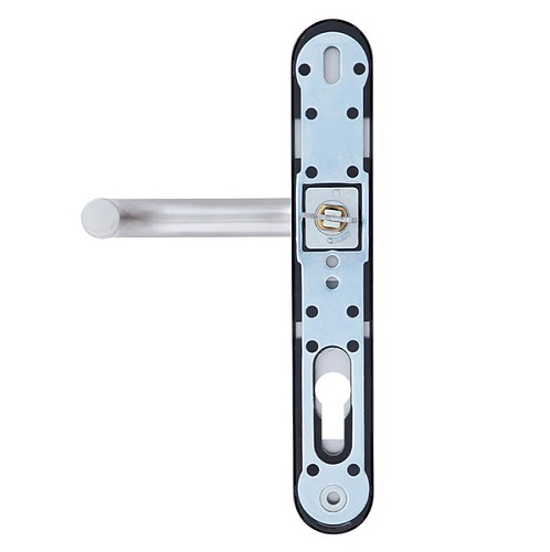 Ручка скоба ROSTEX V 390 фіксована-нажимна 85 (комплект) нержавіюча сталь матова - Фото №3