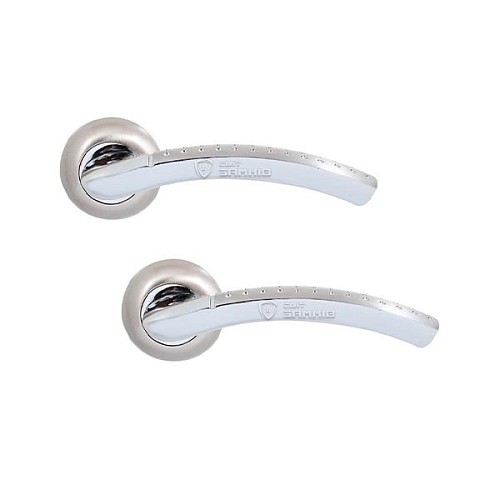 Ручки на розеті COMIT Milla (CM-59) хром/матовий нікель - Фото №1