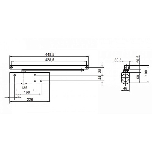 Дотягувач GEZE TS 5000 SLD до 120кг FIRE Срібний - Фото №4