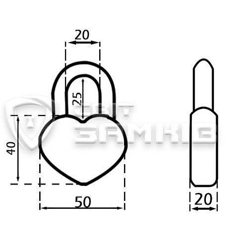 Замок навісний ЧАЗ ВС2-28 (3 ключа) - Фото №6