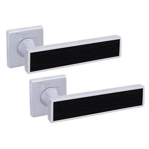 Ручки на розеті DND by MARTINELLI Sochic L 02 ZCSNE матовий хром (чорна вставка) - Фото №1