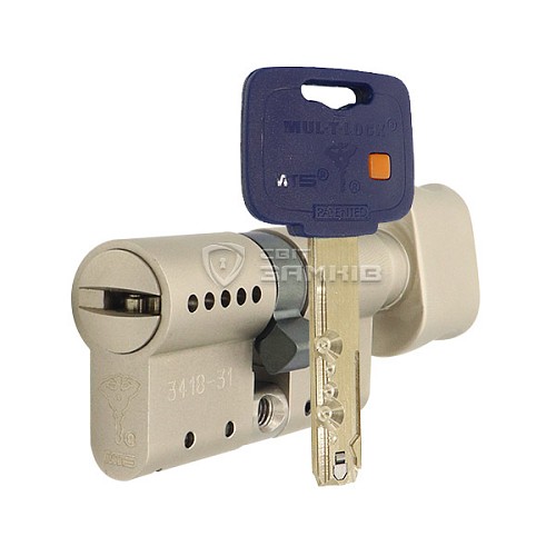 Цилиндр MUL-T-LOCK MTL800/MT5 + MOD 81T (31*50T) (модульный) никель сатин - Фото №1
