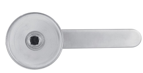 Ручки на розеті ROSTEX Rotondum S62 фіксована-нажимна нержавіюча сталь матова - Фото №2