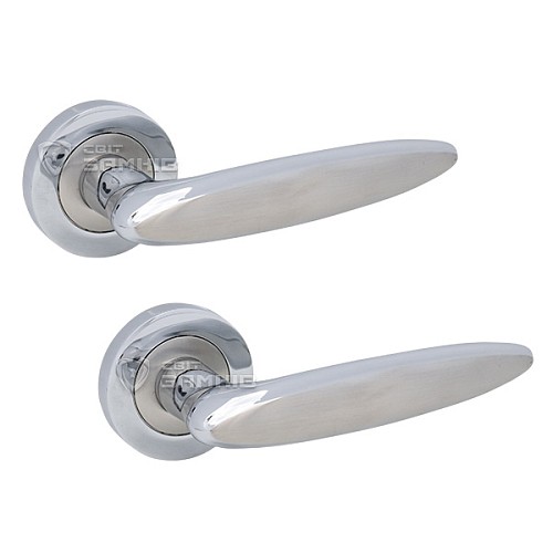 Ручки на розеті OZEN Mica хром/сатин - Фото №1