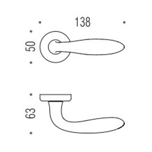 Ручки на розетте COLOMBO Mach CD81 (CD69BZGG-CD63GB) матовое золото - Фото №3