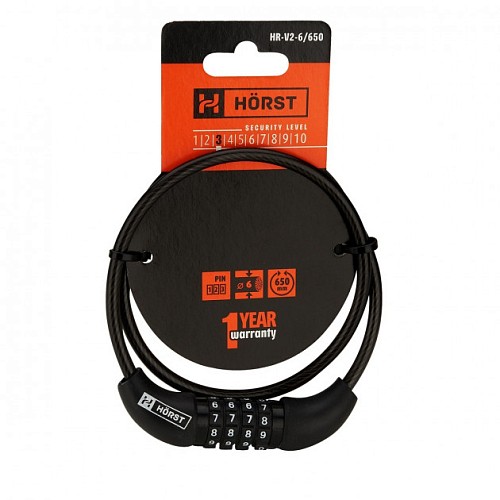 Замок для велосипеда HORST HR-V2-6/650 код - Фото №2