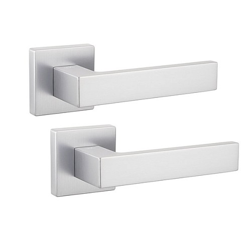 Ручки на розеті SIBA Kuadro (R09) матовий хром - Фото №1