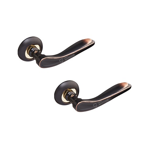 Ручки на розеті GAVROCHE Prometium AL-A5 ORB/PB чорний з патиною/золото - Фото №1