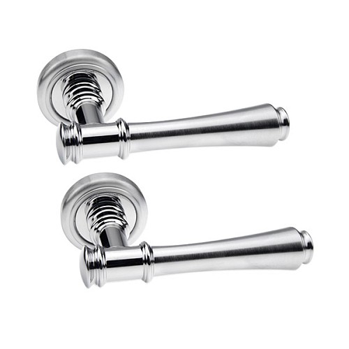 Ручки на розетте FADEX Tako 245V C03 хром полированный/хром матовый - Фото №1