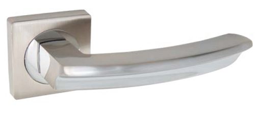 Ручки на розетте KEDR R06.593-AL SN/CP сатин/хром - Фото №2