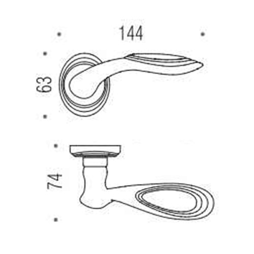 Ручки на розетте COLOMBO Cameo DB41 (DB19BZG-DB13) хром - Фото №3