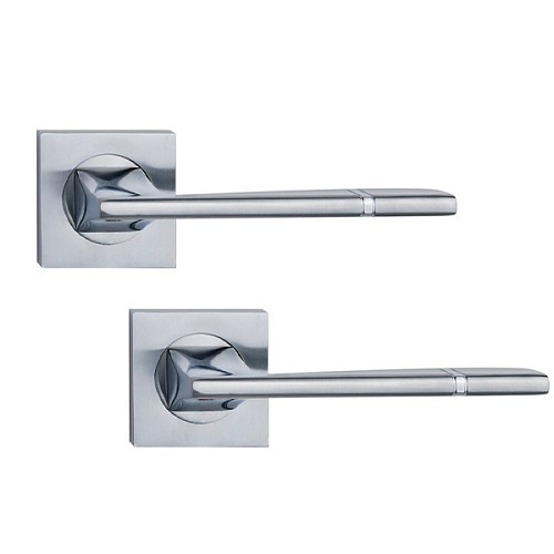 Ручки на розеті SIBA Nova (R03) хром матовий/хром - Фото №1