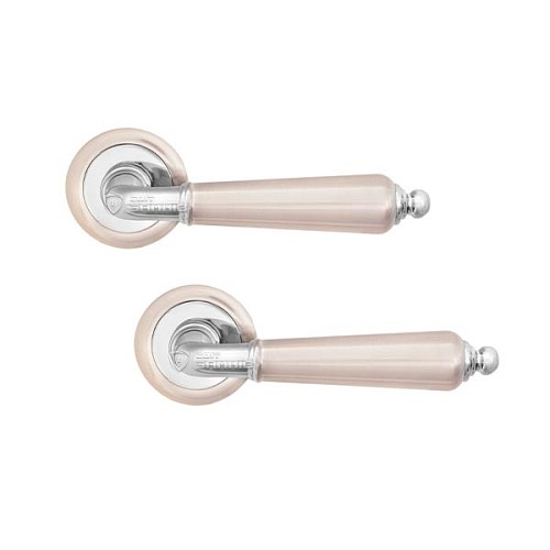 Ручки на розетте MVM Z-1221 (T8-E5) SN/CP матовый никель / полированный хром - Фото №1