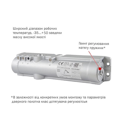 Доводчик ABLOY DC240 RP BC EN2-6 без тяги до 120кг FIRE Черный - Фото №8