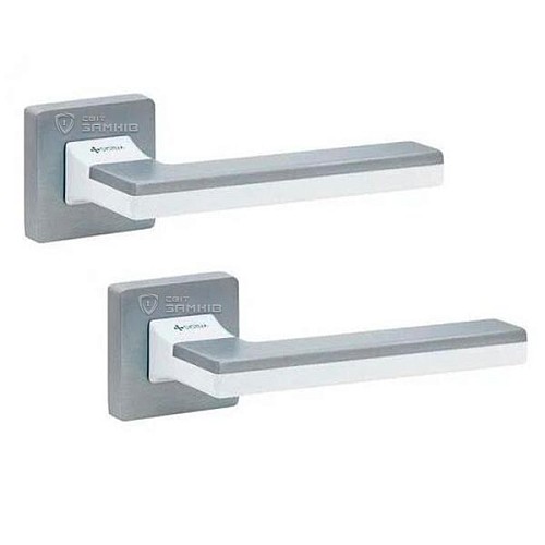 Ручки на розеті SYSTEM Larissa (RO11) CBM-AL7/CBM матовий хром/білий