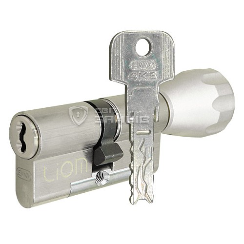 Цилиндр EVVA 4KS 112T (66*46T) никель сатин 5 ключей - Фото №1