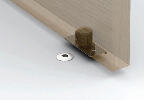 Стопор дверний прихований FANTOM PREMIUM магнітний чорний - Фото №7