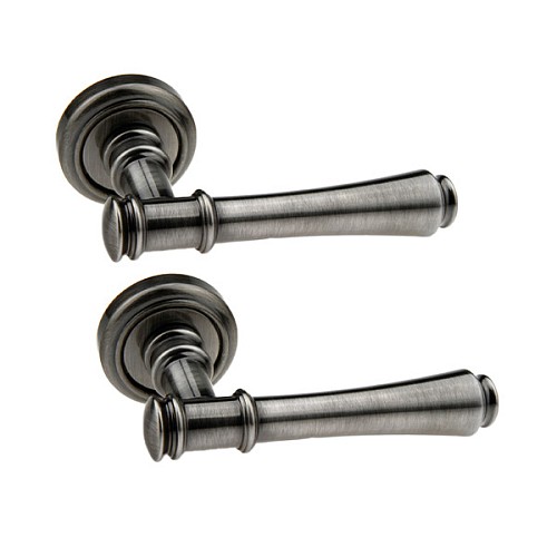 Ручки на розетте FADEX Tako 245V P52 серебро темное - Фото №1