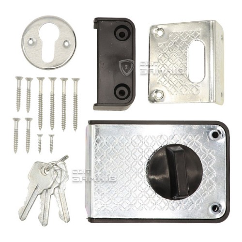 Замок накладний ПЕНЗА ЗН1 1 (BS60мм) 3 ключа - Фото №6