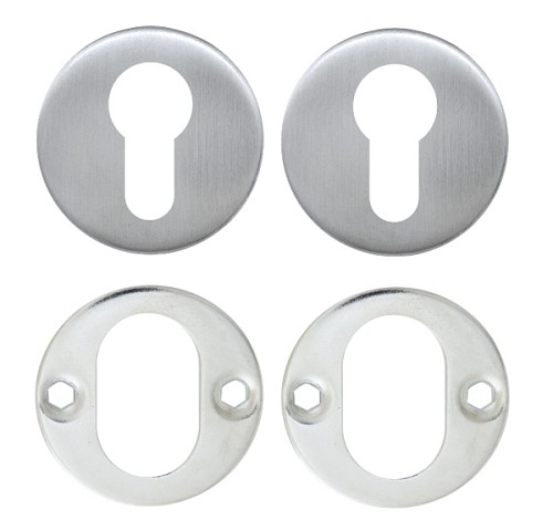 Накладки на серцевину ROSTEX ES52 PZ ROUND нержавіюча сталь матова - Фото №2