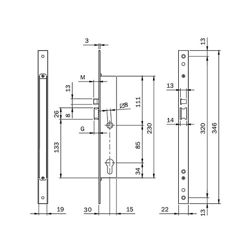 Электромеханический замок ISEO 7818 (BS30*85мм) - Фото №6
