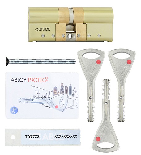Цилиндр ABLOY Protec2 92 (46*46) латунь полированная - Фото №5